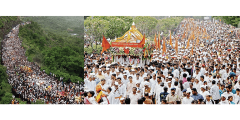 Pandharpur Wari - The procession is a melange of devotion, with rhythmic drumming, the tinkling of cymbals, and the mellifluous notes of flutes filling the air